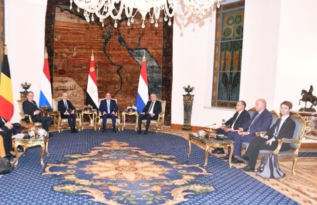 الرئيس السيسى يستقبل رؤساء وزراء دوقية لوكسمبورج وهولندا وبلجيكا 