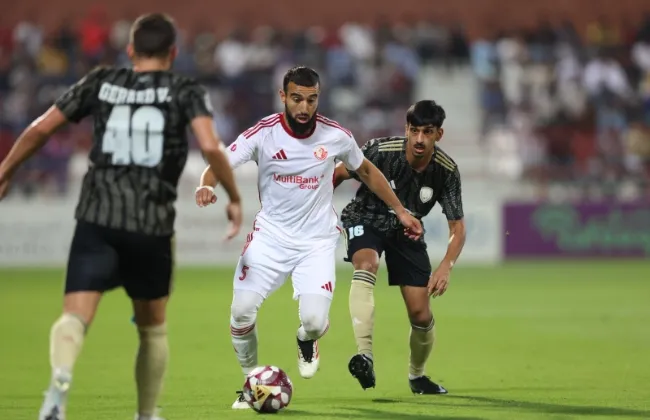 الشمال يتقدم علي الوكرة بهدف بونجاح في الشوط الأول 