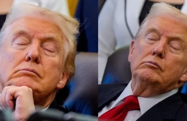 ترامب يحارب النوم فى فعالية بالبيت الأبيض.. وتساؤلات جديدة حول صحته 