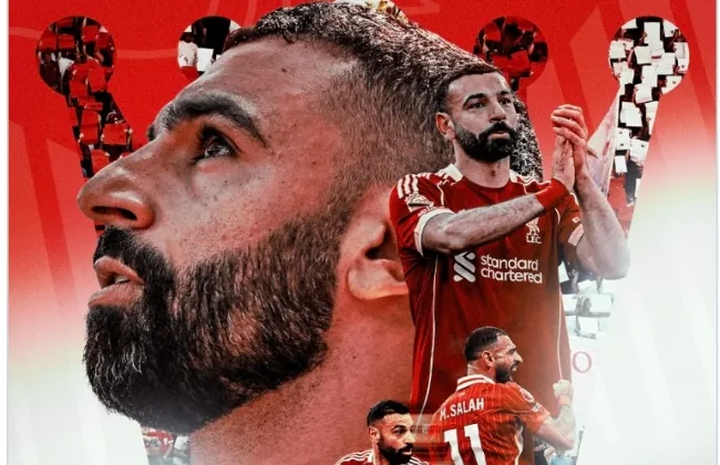  ليفربول يحتفل بعيد ميلاد محمد صلاح برسائل حب