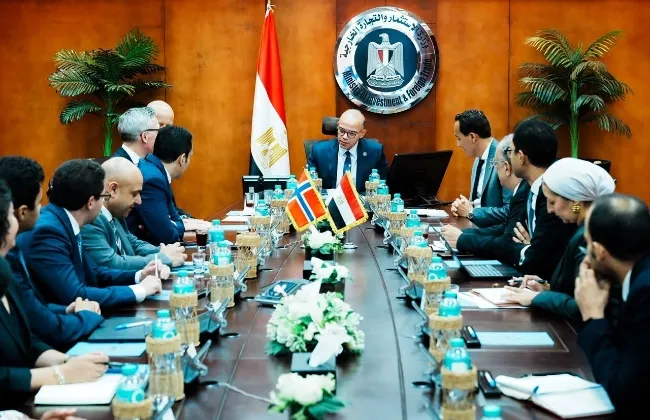 وزير الاستثمار يبحث مع مسؤولي شركة سكاتك النرويجية الخطط الاستثمارية
