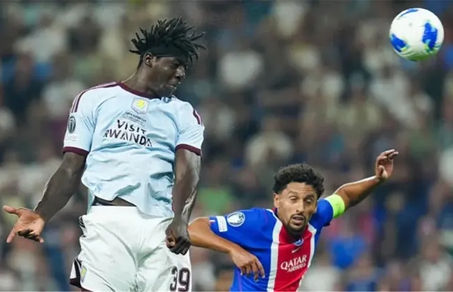 أستون فيلا يتعادل مع باريس سان جيرمان 1 - 1 بالشوط الأول فى السوبر الأوروبي
