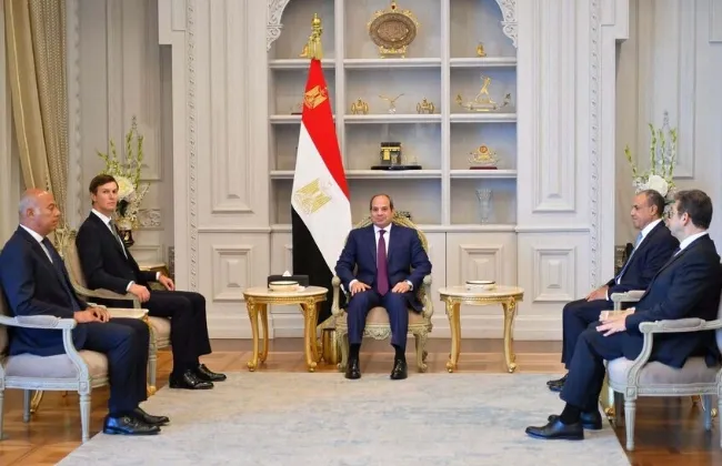 الرئيس السيسى يبحث مع كوشنر تطورات القضية الفلسطينية وتنفيذ اتفاق وقف حرب غزة