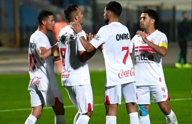 الزمالك يتقدم على السويس بتروجت بهدف لحسام أشرف فى الشوط الأول
