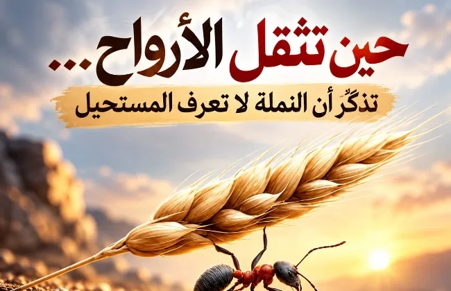 حين تثقل الأرواح… تذكّر أن النملة لا تعرف المستحيل