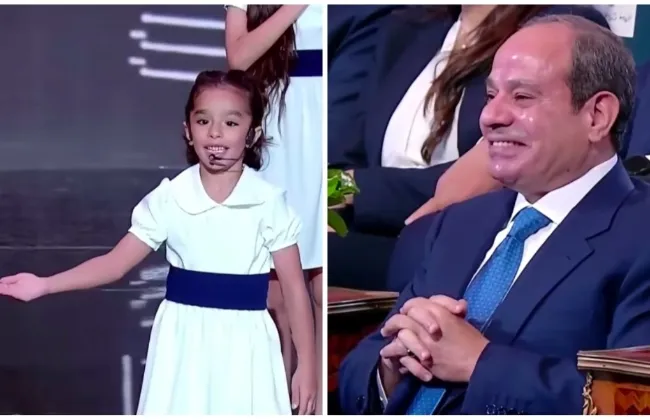 الرئيس السيسي يحقق أمنية الطفلة تاليا بصورة تذكارية في ختام منتدى مصر 2026