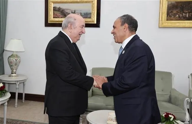 وزير الخارجية يبحث مع الرئيس الجزائري الجهود المبذولة لاحتواء التوتر الإقليمى